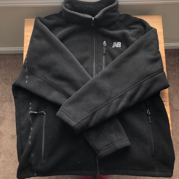 New Balance Black Full Zip Soft Fleece Sweater - Picture 3 of 11